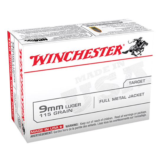 WIN USA 9MM 115GR FMJ 100/10 (1050) - Ammunition